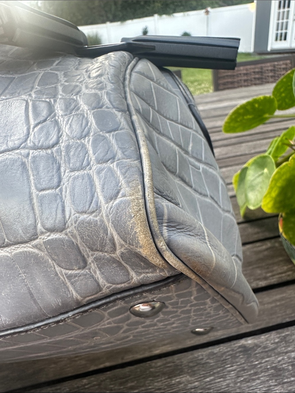 Coach Legacy Croc-Embossed Haley Satchel - Picture 9 of 13